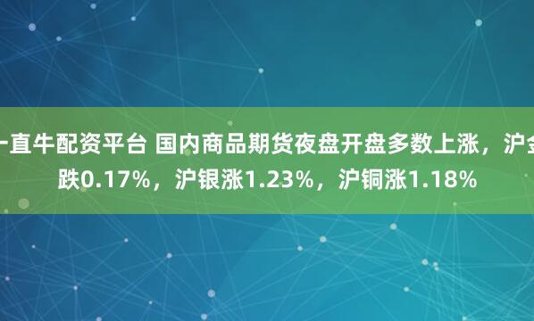 一直牛配资平台 国内商品期货夜盘开盘多数上涨，沪金跌0.17%，沪银涨1.23%，沪铜涨1.18%